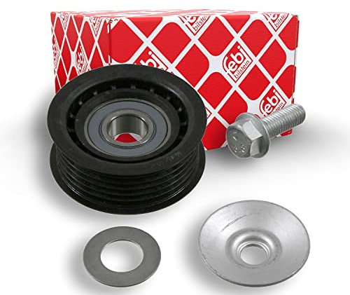 febi bilstein 22383 Umlenkrolle für Keilrippenriemen, mit Schraube, 1 Stück | Kompatibel mit: SAAB 9-3, 9-3 Cabriolet, 9-5, 9-5 Kombi