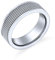 Bling Jewelry Anpassbares Unisex-Paar Seil Kettenhemd Mesh Kabel Eheband Bikerring für Männer Teenager oxidiert Silberton Edelstahl 8MM breit