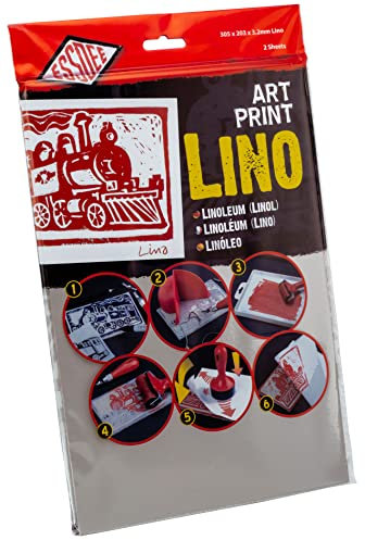 ESSDEE Art Print Linóleo (305 x 203 x 3,2 mm, 2 Unidades), Multicolor, 305 x 203