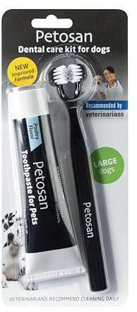 Petosan Zahnpflege-Set für Hunde, größe Hunde 16 kg + (35 Lbs+)