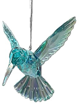 Kurt S. Adler ACRYL IRISIEREND KOLIBRI BAUMSCHMUCK 3/SORT Farben: LILA, BLAU, KLAR.