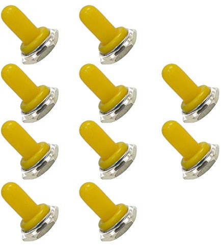 Mintice™ 5 X jaune 12mm rocker en caoutchouc interrupteur à bascule bouton chapeau botte imperméable Capuchon