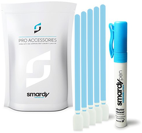 smardy Profi Kamera Reinigungsset - 5X Polyurethan CCD/CMOS Sensor Reinigung Swab 12mm + 10ml SprayPen mit Rogge Lens Sensor Cleaner