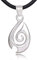 DonDon Herren Lederkette Leder Halskette 50 cm mit Edelstahl Anhänger Maori Tribal Symbol Fish-Hook
