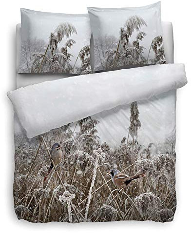 Heckett Lane Mako-Satin Wendebettwäsche Dauw 135x200 (80x80) Multi