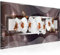 Runa Art Wandbild Blumen Orchidee 1 Teilig 100 x 40 cm Modern Bild auf Vlies Leinwand Abstrakt Wohnzimmer Braun Beige 206412a