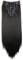 CAISHA XXL 60cm 8 Teile Set CLIP IN EXTENSIONS Haarverlängerung Haarteil Voluminös Glatt Natur Schwarz CES26