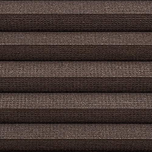 JalousieCrew Klemmfix Waben Dachfenster Plissee Verdunkelung Farbe braun - Breite 55 bis 103 cm, Länge 141 cm - Klemm - Rollo ohne zu Bohren (83 x 141 cm)