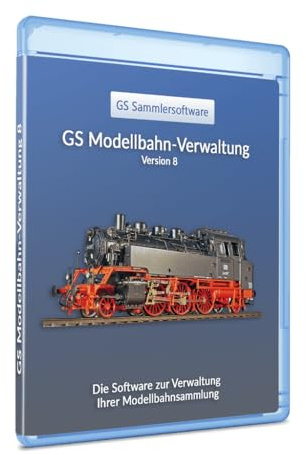 GS Modellbahn-Verwaltung 8 - Software zur Verwaltung von Modellbahnsammlungen - Datenbank Programm für Modellbahnen
