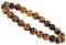 ELEDORO echtes Edelstein Perlen Armband - Natürliche Chakra Power Steine, Stretch Design, 8mm (Tigerauge)