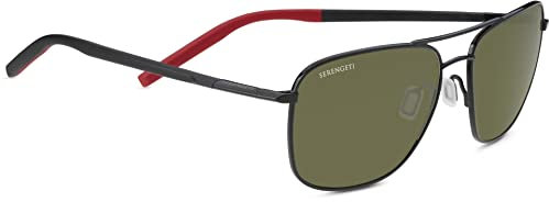Serengeti Spello Brille, Shiny Black, M, Unisex, Erwachsene