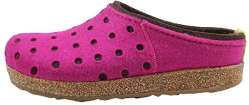 HAFLINGER Damen Hausschuh Pantoffel Filz Grizzly Holly 711064, Größe:38 EU, Farbe:Pink