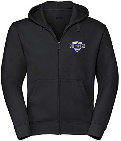 Volkspark Hamburg Zip Hoodie 1887 Logo Stick Schwarz L
