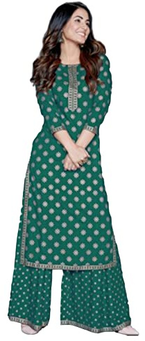 Traditional Jaipur Women's Rayon Smarty Kurti in Attractive Design with Pant Set Party Wear Dres