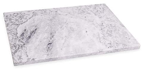 White Marble Chopping Board | Worktop Saver | Suitable for Meat, Fish & Vegetables | Large Chopping Boards | Hard Wearing | M&W