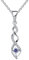 JO WISDOM Damen Halskette Sterling Silber 925,Kette Anhänger Unendlichkeit Infinity mit 3A Zirkonia Dezember Geburtsstein Tansanit Farbe,Schmuck für Frauen