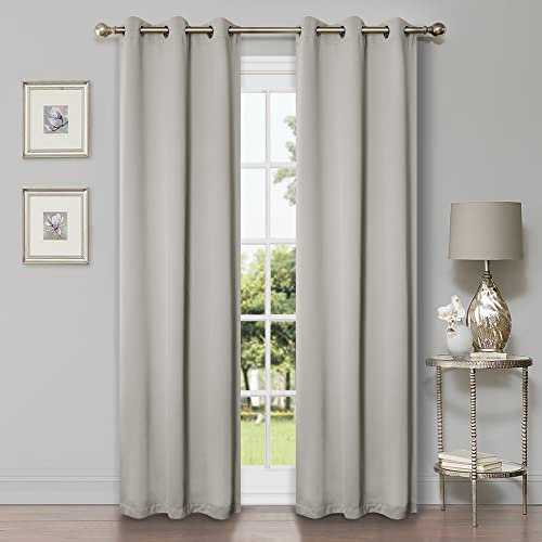 SUPERIOR Verdunkelungsvorhänge, Raumverdunkelung, Schlafzimmer, Wohnzimmer, Fensterakzente, Sonnenblockierung, Thermisch, klassisch, modern, solide Kollektion, Set mit 2 Paneelen, 6 Ösen, 106,7 x