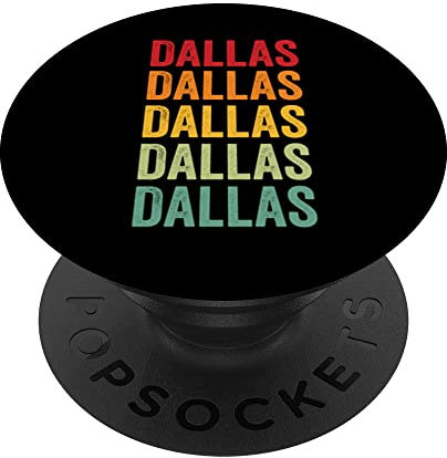Wiederholung des Regenbogens von Dallas, Dallas City PopSockets mit austauschbarem PopGrip