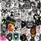 Pack of 100 Horror Stickers, Gothic Thriller Horror Film Killer Rolls Character Stickers for Water Bottle, Laptop, Guitar, Vinyl Waterproof Cool Graffiti Decals Pack for Teenagers Adults