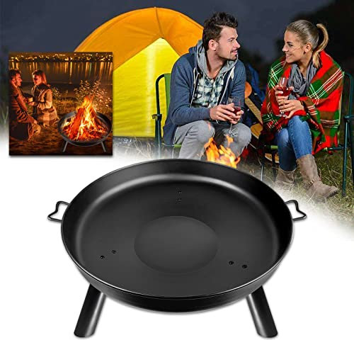 NAIZY Brasero rond Ø 80 cm avec housse de protection imperméable en métal multifonction pour l'intérieur et l'extérieur du barbecue