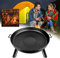 NAIZY Feuerschale Ø80cm Runde Feuerstelle mit wasserfeste Schutzhülle Multifunctional Metall Fire Pit Für Innen-Außen BBQ Heizung Holzbefeuerung