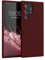 kwmobile Hülle kompatibel mit Samsung Galaxy S22 Ultra Hülle - Silikon Handy Case - Handyhülle weiche Oberfläche - kabelloses Laden - Bordeaux Violett