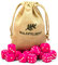 Waldfelsen 6, 12, 20, 30 oder 50 hochqualitative Würfel Standardgröße 16 mm Acrylwürfel Knobel Spielwürfel Dice 6-seitig sechsseitig Spielzubehör Set mit Stoffbeutel (Pink, 12 Stück)