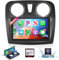 【2+64G】 9''Radio Coche Bluetooth para Renault Dacia SANDERO II B52 2012-2019 con Carplay Inalambrico Android Auto,Podofo Anroid Radio FM/RDS 2 DIN Hi-FI con Pantalla SWC+Mic+AHD Cámara Trasera/DVR