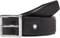 Calvin Klein Herren Gürtel Sleek Square aus Leder, Schwarz (Ck Black Smooth), 120 cm
