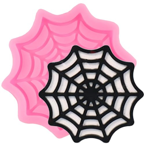QDMOLDS Spinnennetz-Silikon-Fondant-Formen für Kuchendekoration, Cupcake-Topper, Polymer-Ton, Süßigkeiten, Gummipaste