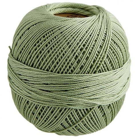 Elisa Häkelgarn Filethäkelgarn Stärke 5, 50 g/200 m LL, 100% Baumwolle gekämmt, mercerisiert, gasiert, NS 1,75-2,0mm, (8543 khaki)