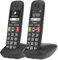 Gigaset E290 Duo, Telefoni Cordless, Due Portatili con Suonerie Forti, Numeri Grandi e Audio Potenziato, Tasti di Chiamata Rapida, Vivavoce con Volume Regolabile, Nero [Versione Italiana]