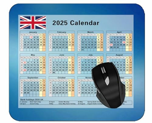 YENDOSTEEN 2025 Calendar Mouse Pad,Spots Background Light Circles Mouse Mat for Office Computers Laptop Men Women #221