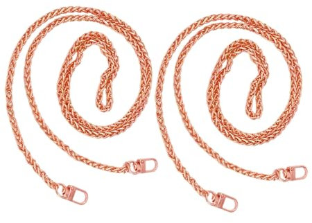 LIFKOME 2pcs DIY Purse Chain Replacement Bag Chain Handbag Shoulder Metal Bag Strap for Women Purse