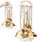 7Pcs/Set Kitchen Utensils Set Gold Utensils Set for Cooking with Utensil Holder Dishwasher Safe Hanging Metal Kitchenware Set Include Spatula, Ladle, Pasta Spoon (Golden)