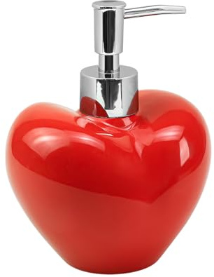 Colias Wing Heart Shaped Soap Dispenser with Plastic Pump, Refillable Lotion Soap Bottle, Lotion Bottle, Hand Soap Dispenser, Home Decoration