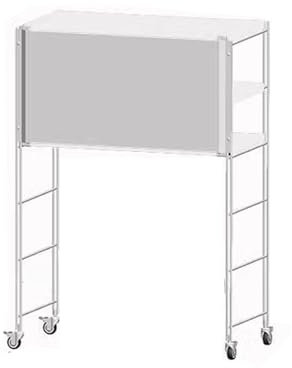 Robot Aspirador y Fregasuelos Armario Despensa Cocina, Armario Cocina Almacenaje Alto 110cm, Sala de Estar Soporte Oculto para Robot Aspirador(White,63.5 * 41 * 110cm)