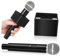 MOLUCKFU Prop Microphone for Costume Parties Sturdy Plastic Simulation Microphone Square Base