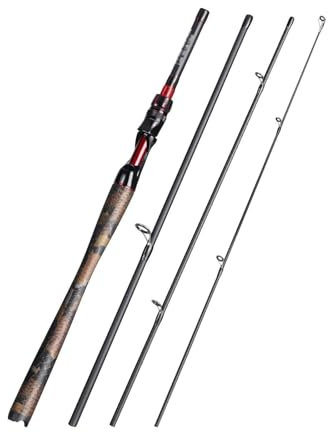 GEK208130 Angelruten 1,8 M 1,98 M 2,1 M Carbon Fiber Reise Angelrute Angelrute Licht Gewicht for Bass Hecht Karpfen Tackle Angel rute(2.1m)