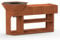 Barbacoa de leña Nestor Original barbacoa de exterior de brasero con plancha de acero corten, 190x55x100cm