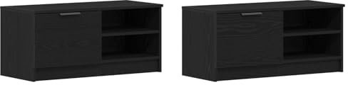 vidaXL TV-Schrank 2 STK. Schwarz Eiche 80x35x36,5 cm Holzwerkstoff