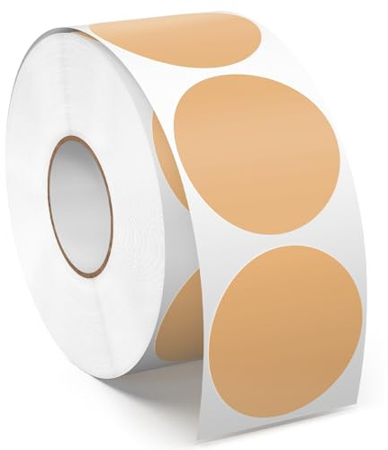 Meitaat 1000 Stk Klebepunkte 38 mm Runde Aufkleber Braune Punktaufkleber | Markierungspunkte, Selbstklebend, Vinyl-Etiketten, Farbkodierung, Wasserfeste Sticker Für Schulen, Lagerhäuser und zu Hause