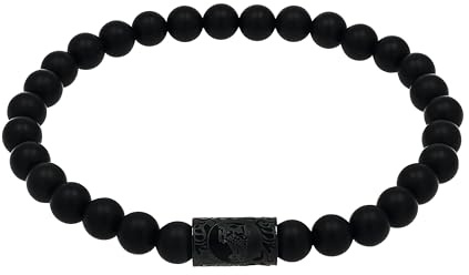 Amor Scorpions by Armband Edelstahl Unisex Damen Herren Armschmuck, mit Onyx, 16 cm, Schwarz, Skorpion, Kommt in Schmuck Geschenk Box, 2040523