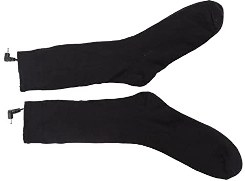 Bonbela Chaussettes Chauffées Battant une Batterie Moelleuse Chaude Chauffante à Bout de Souffle, Chaussettes de Chauffage électrique élastiques pour Hommes Femmes