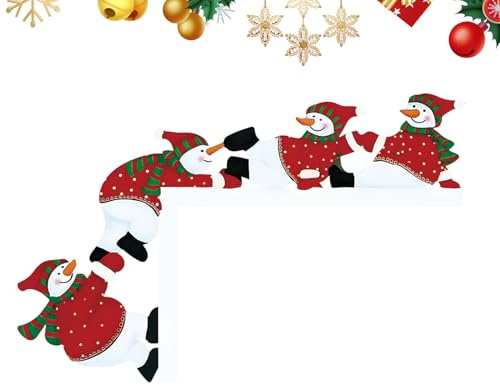 jamgeery Decoración Navideña para Marcos de Puerta,de Madera de Doble Cara para Fiestas,Decoración para Parte de Puerta | para Salón Dormitorio Hogar