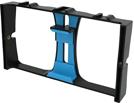 BAFOVY Telefon-Videokamera-Käfig, Tragbares ABS-Stabilisierungs-Rig für Live-Streaming und Vlogging, Leichtes und Stoßfestes Smartphone-Video-Rig (Blue)