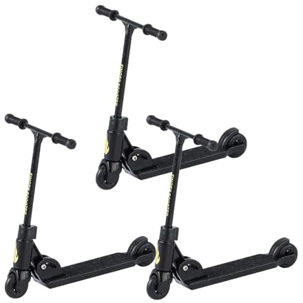 T-Kopf-Finger-Scooter, 2-Räder, faltbarer Fingerroller mit Bremse, Fingerboard-Zubehör, Bildung, Fingerspielzeug, rutschfeste, lustige Finger-Skateboards, Fingerbretter und Fingerräder, 3 Stück