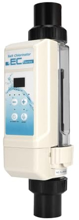 ORIDLECTAL Électrolyseur Piscine au Sel Professionnel, Générateur de Chlore 8-20g/h, Nettoyage Automatique, Affichage LED Salinité pour SPAs/Thalasso 20g/h