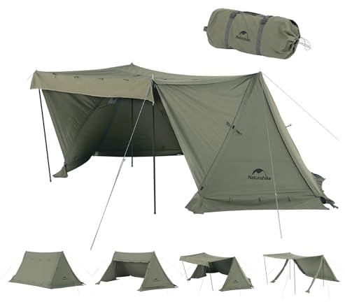 Naturehike 1 Personen Camping Zelt,Winterzelt mit Feuerfeste Glasfaserschornsteinöffnung，Atmungsaktives Spritzwassergeschütztes Baumwollzelt,Zelt mit ofenloch 60×190×130cm