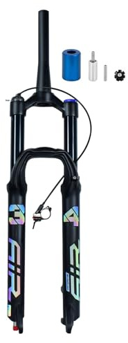 ZXGSXIOU Fourche à Suspension pour VTT DH 26, 27,5 et 29 Pouces, débattement 160 mm, Freins à Disque, diamètre du Tube intérieur 34 mm, pour XC, Descente et Tout-Terrain.